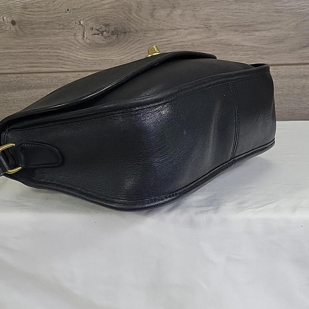 Vintage Coach 9790 Black Leather City Bag Shoulder Bag Satchel Purse - Picture 6 of 13